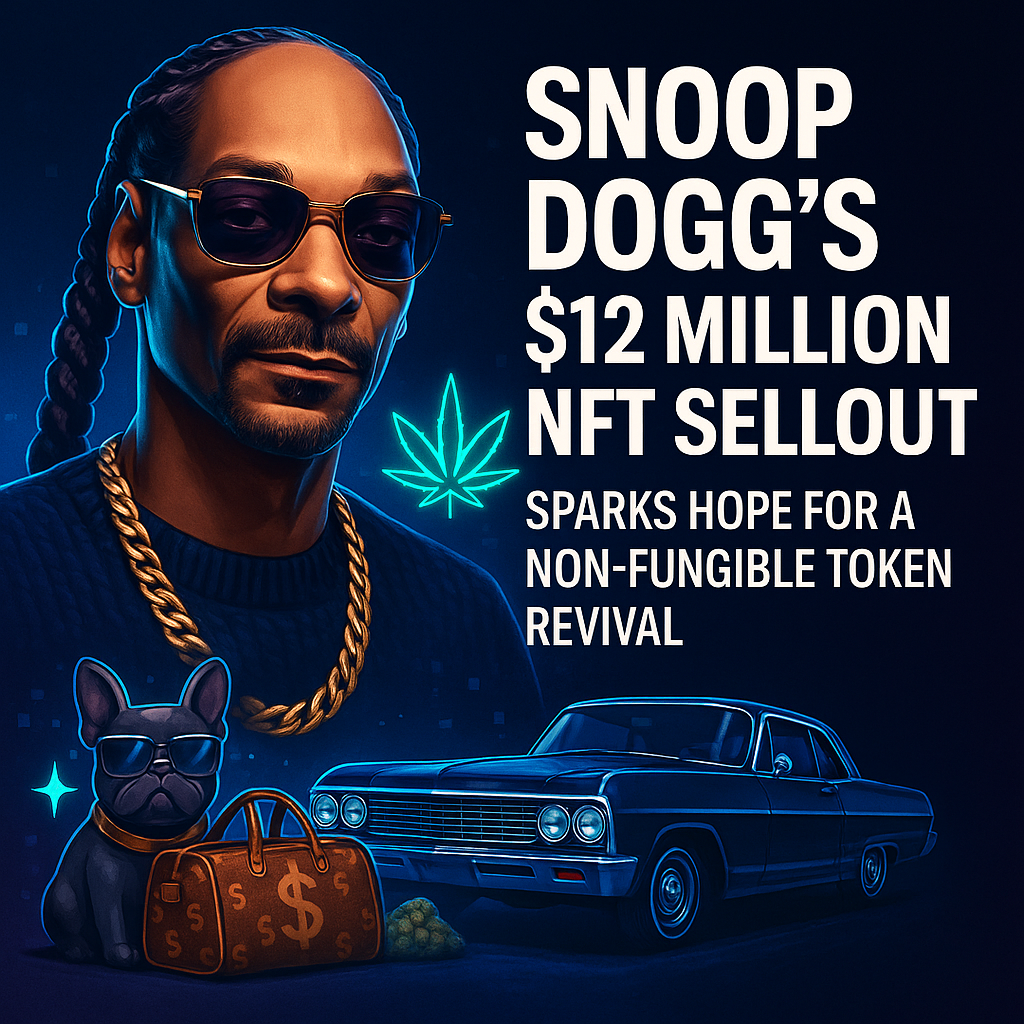 Snoop Dogg Telegram NFT drop 2025 featuring digital collectibles on The Open Network (TON) blockchain, showcasing rapper’s avatar and NFT assets, highlighting $12 million sellout and NFT market revival